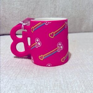 Barbie Pink Rainbow & Hearts 21 oz Mug NWT Great Birthday Gift